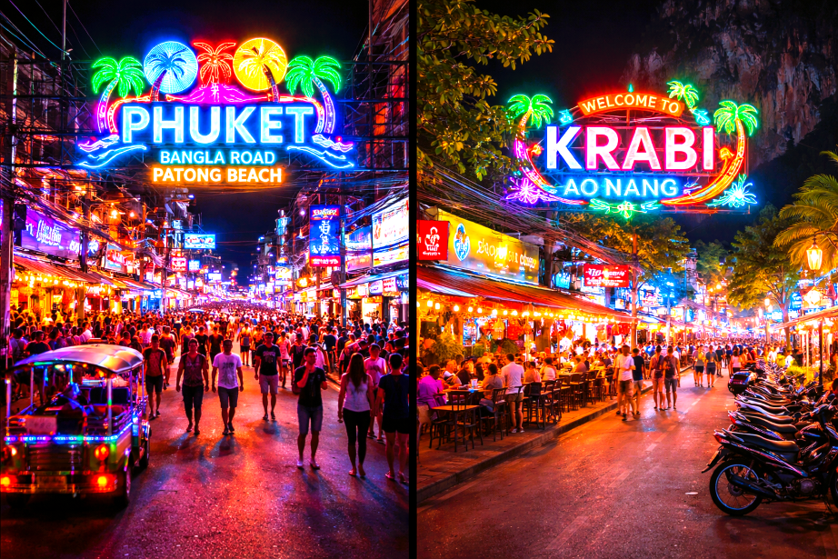 Nightlife in Phuket and Krabi, Thailand