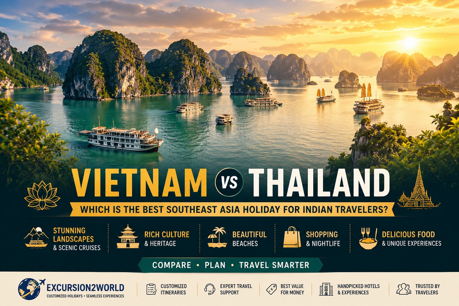 Vietnam vs Thailand: Which is the Best Southeast Asia Holiday for Indian Travelers?